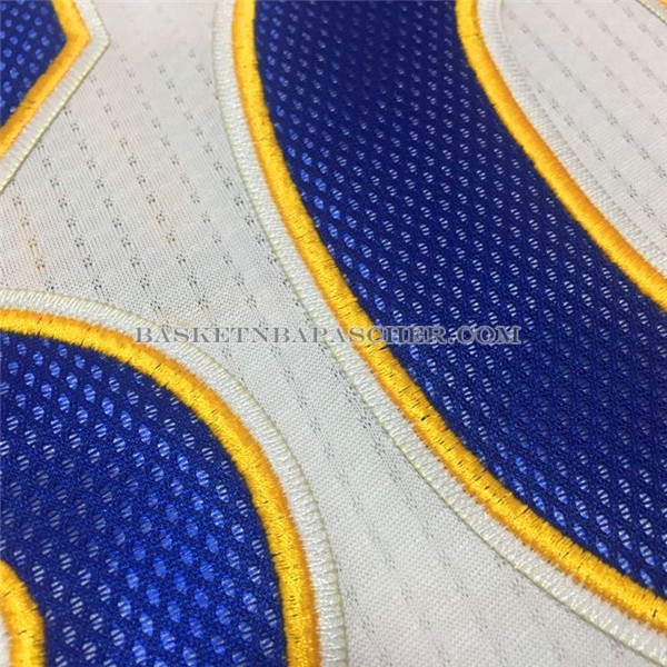 Maillot Authentique Retro Golden State Warriors Curry Blanc